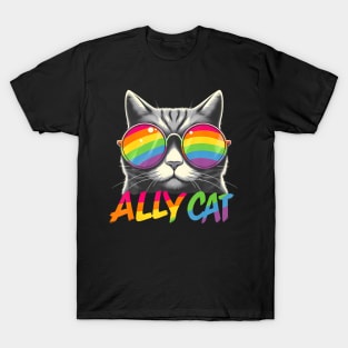 Ally Cat Transgender Trans Pride Stuff Flag Transsexual Lgbt T-Shirt
